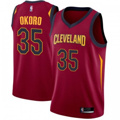 Nike Cleveland Cavaliers #35 Isaac Okoro Red Youth NBA Swingman Icon Edition Jersey